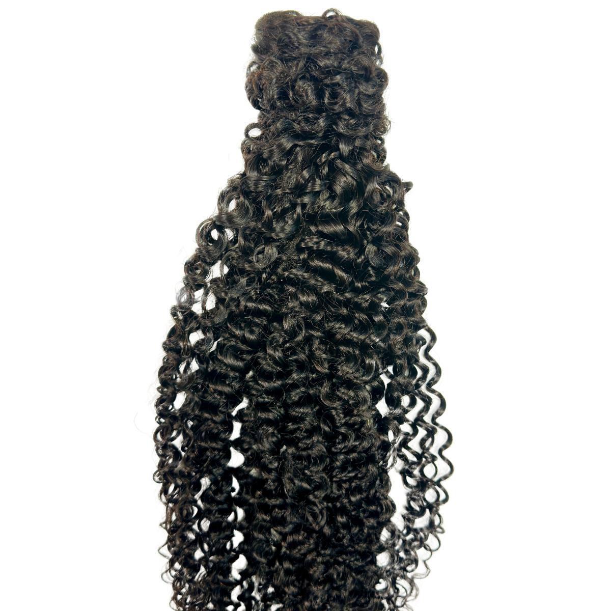 Cola de caballo de cabello humano 100% rizado Kinky