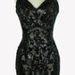 CLEARANCE - Aspeed L1982 Long Sequins Navy Blue Evening Gown V-Neck (Size XS)
