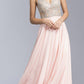 CLEARANCE - Aspeed USA 2055 Illusion Bodice Beaded Long Dress V-Neck (Size XXS)