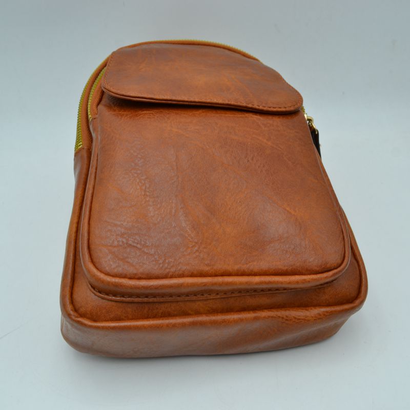 Ergonomic Structured Sling Backpack with Multi-Pocket Storage