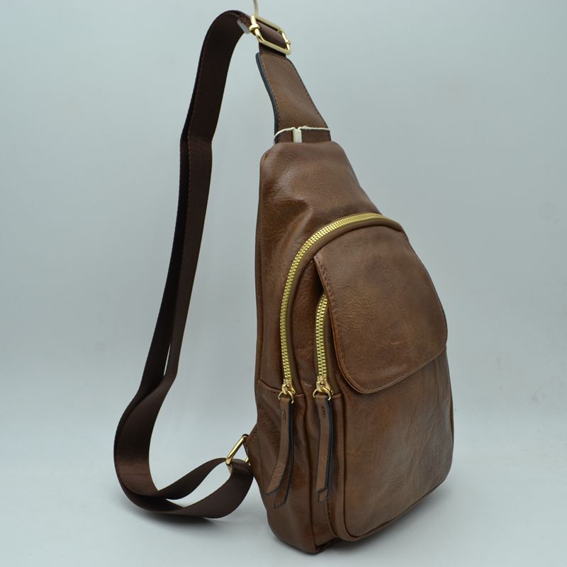 Ergonomic Structured Sling Backpack with Multi-Pocket Storage