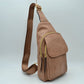 Ergonomic Structured Sling Backpack with Multi-Pocket Storage