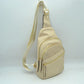 Perforated Sling Bag with Multi-Zipper Compartments