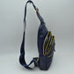 Perforated Sling Bag with Multi-Zipper Compartments