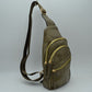 Perforated Sling Bag with Multi-Zipper Compartments