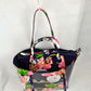 2-Piece Patent Floral Tote Bag and Matching Satchel Set