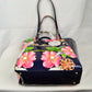 2-Piece Patent Floral Tote Bag and Matching Satchel Set