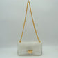 Textured Flap Shoulder Bag with Metallic Chain Strap