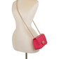 Chevron Quilted Flap Crossbody Bag with Chain Strap