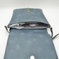 Braided Trim Flap Messenger Crossbody Bag with Metallic Bar T-Lock Closure
