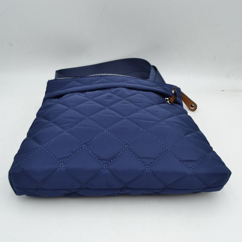 Quilted Crossbody Messenger Bag with Adjustable Strap