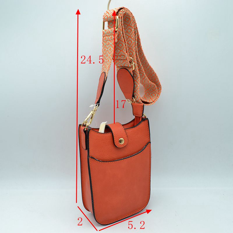 Vegan Leather Crossbody Bag with Adjustable Guitar Straps