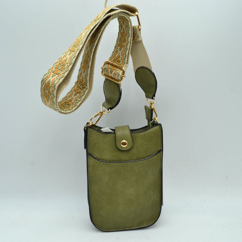 Vegan Leather Crossbody Bag with Adjustable Guitar Straps