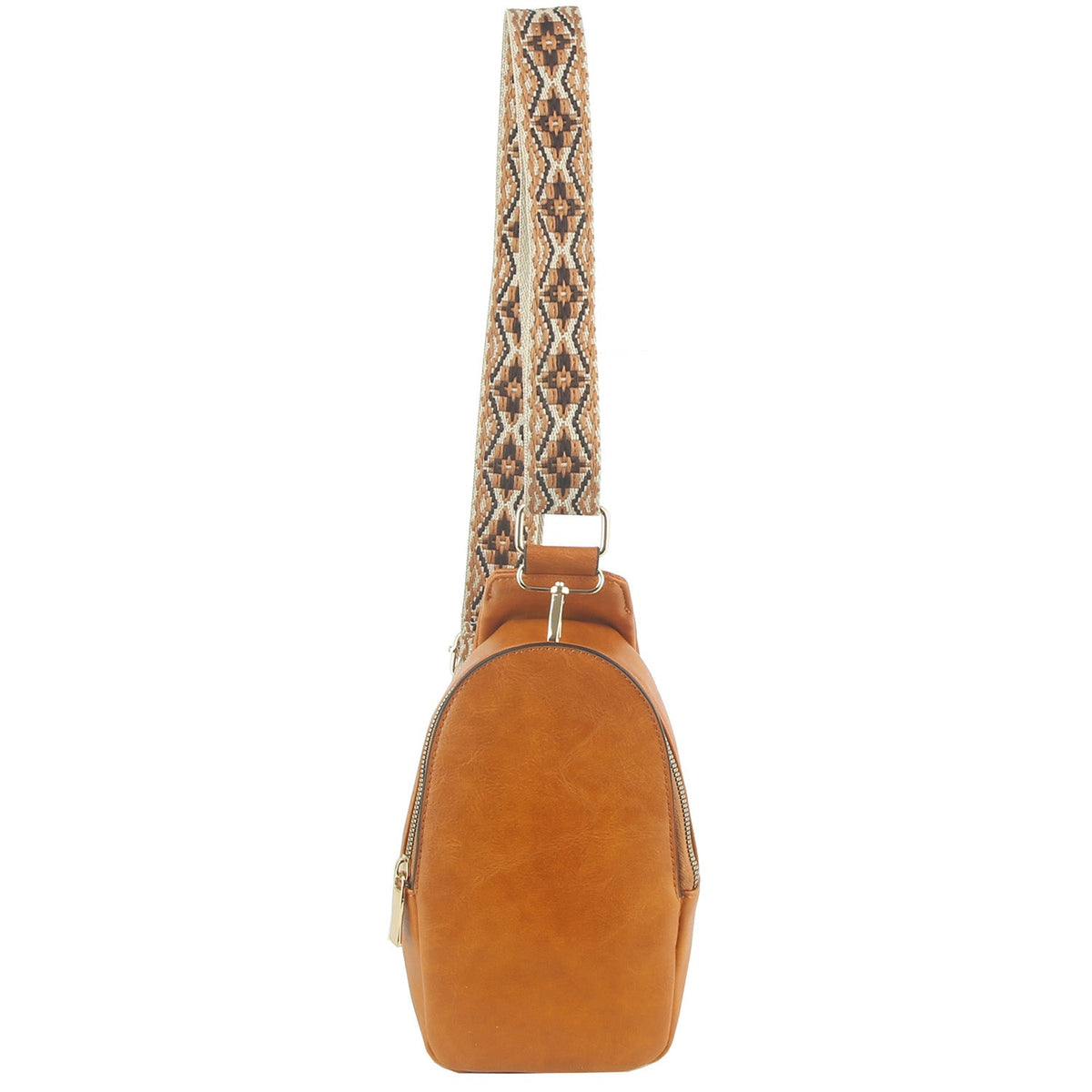 Sling Backpack with Patterned Wide Shoulder Strap
