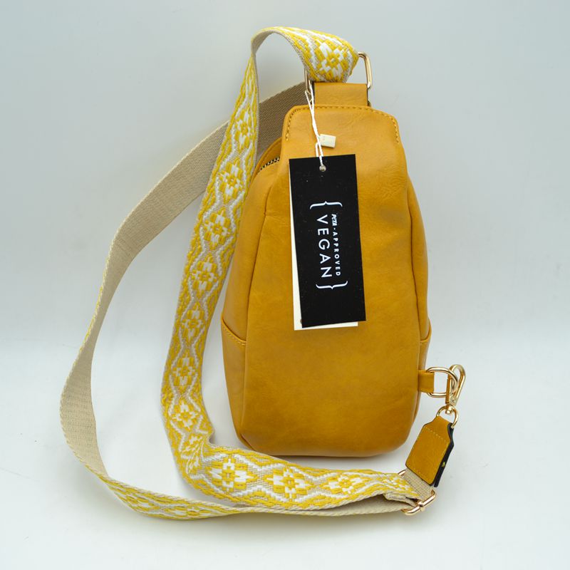Sling Backpack with Patterned Wide Shoulder Strap