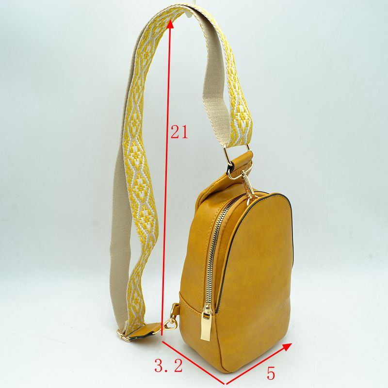 Sling Backpack with Patterned Wide Shoulder Strap