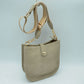 Minimalist Curved Crossbody Bag with Patterned Guitar Strap