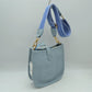 Minimalist Curved Crossbody Bag with Patterned Guitar Strap