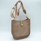 Minimalist Curved Crossbody Bag with Patterned Guitar Strap