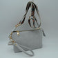 Dual Strap Wristlet Clutch with Patterned Crossbody Strap