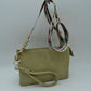 Dual Strap Wristlet Clutch with Patterned Crossbody Strap