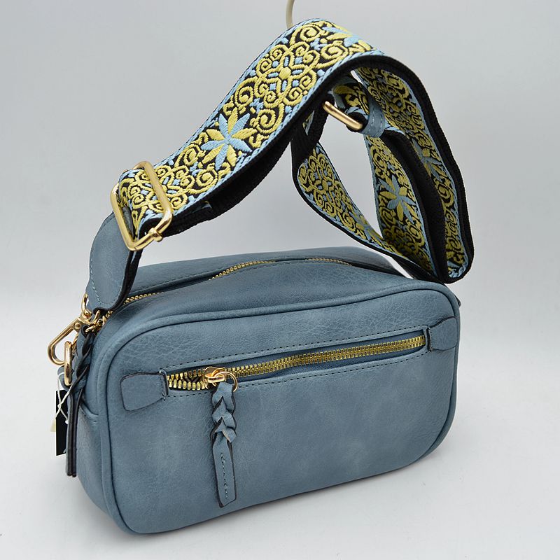 Guitar Strap Bag Multi-Zip Crossbody Bag