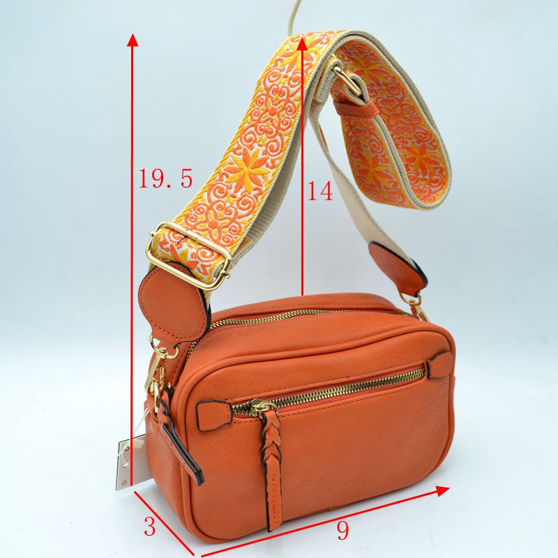 Guitar Strap Bag Multi-Zip Crossbody Bag