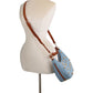 Studded Crescent Shoulder Bag with Adjustable Top Handle