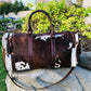 Large Cowhide Duffel Bag, Genuine Leather Overnight Travel Tote, Unique Birthday Gift for Him or Her