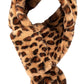C.C Faux Fur Scarf With Leopard Pattern