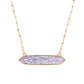 Trendy Patterned Hexagon Pendant Necklace