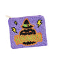 Halloween Message Pumpkin Seed Beaded Halloween Mini Pouch Bag