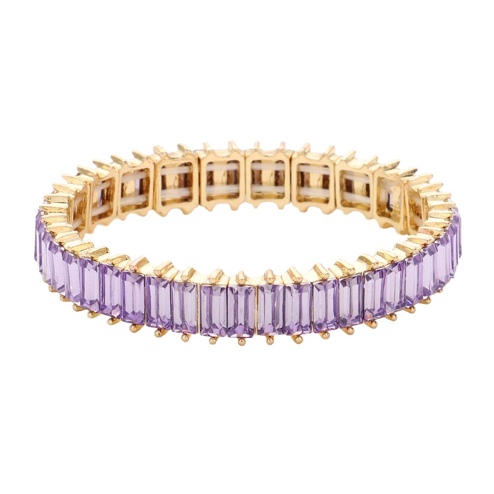 Rectangle Stone Stretch Evening Bracelet