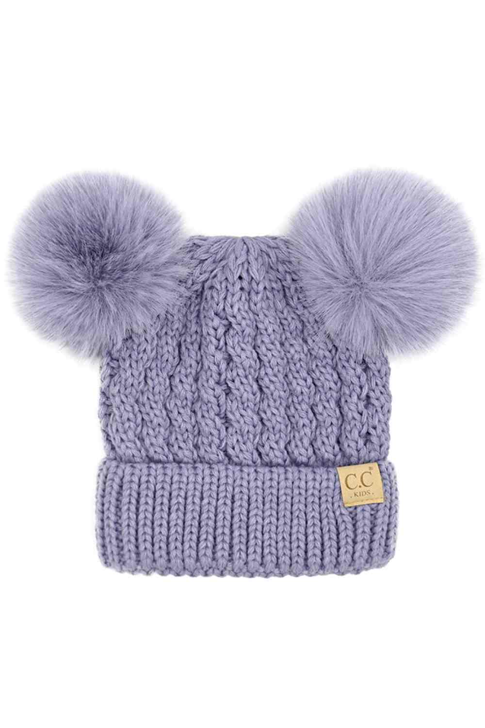 C.C Kids Double Pom Pom Knit Beanie