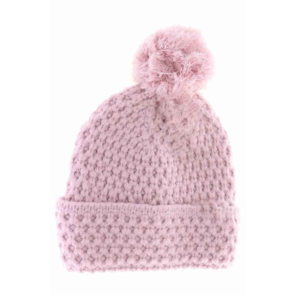 KIDS Bee Stitch Knit Pom C.C Beanie