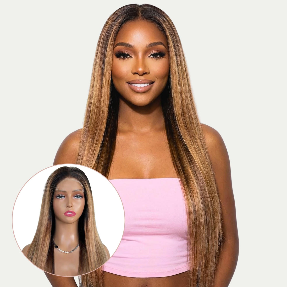 Peluca con cierre Layla cruda sin pegamento de encaje HD 5x5 profesionalmente teñida, 100% cabello humano