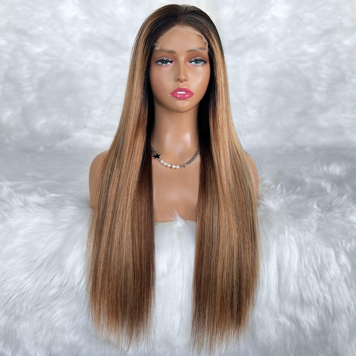Peluca con cierre Layla cruda sin pegamento de encaje HD 5x5 profesionalmente teñida, 100% cabello humano