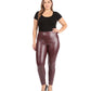 Sakkas Footless Ultra Slim Fit Matte Liquid Wet Look Leggings