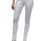 Sakkas Footless Ultra Slim Fit Matte Liquid Wet Look Leggings