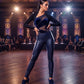 Sakkas Footless Ultra Slim Fit Matte Liquid Wet Look Leggings