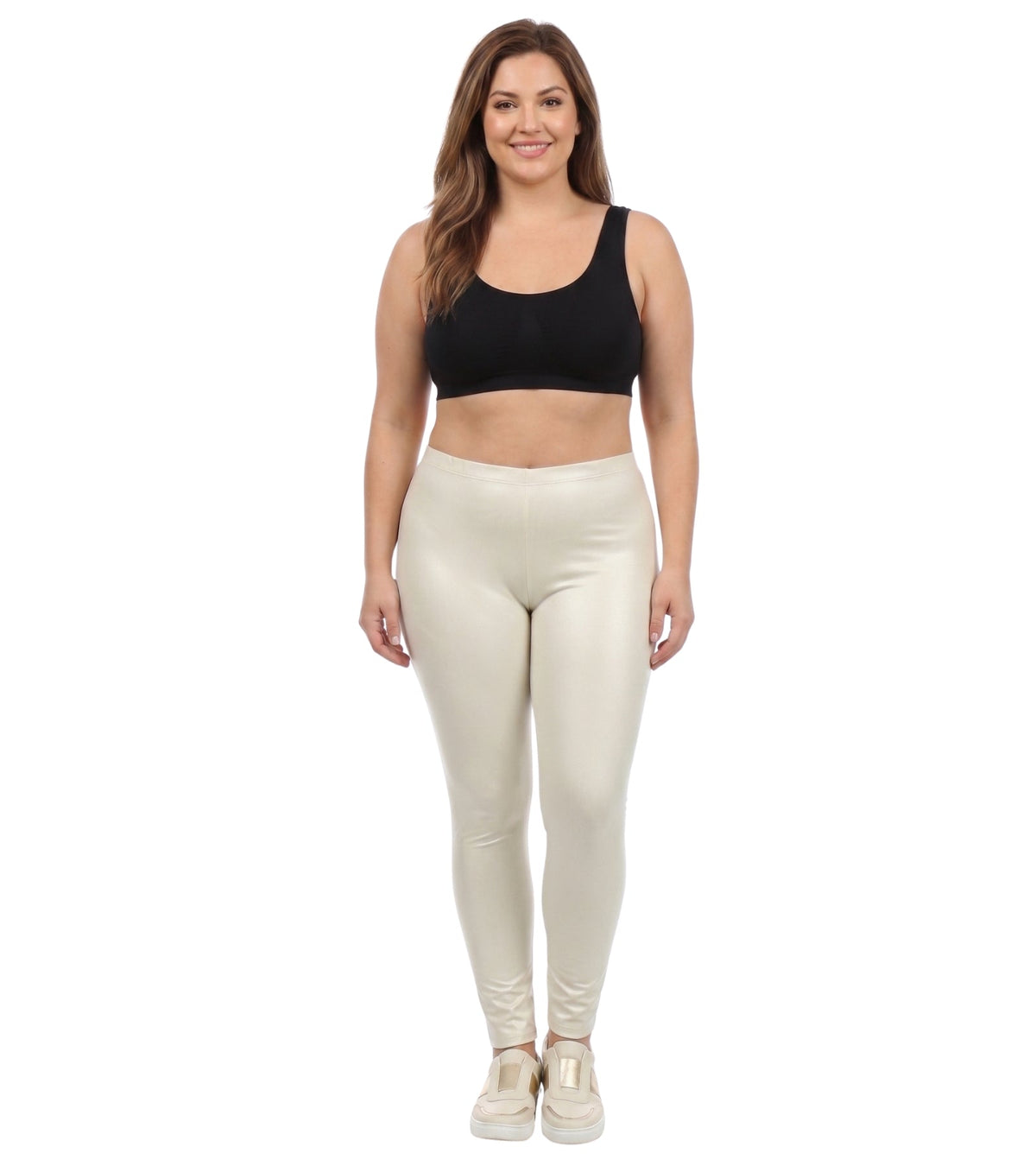 Sakkas Footless Ultra Slim Fit Matte Liquid Wet Look Leggings