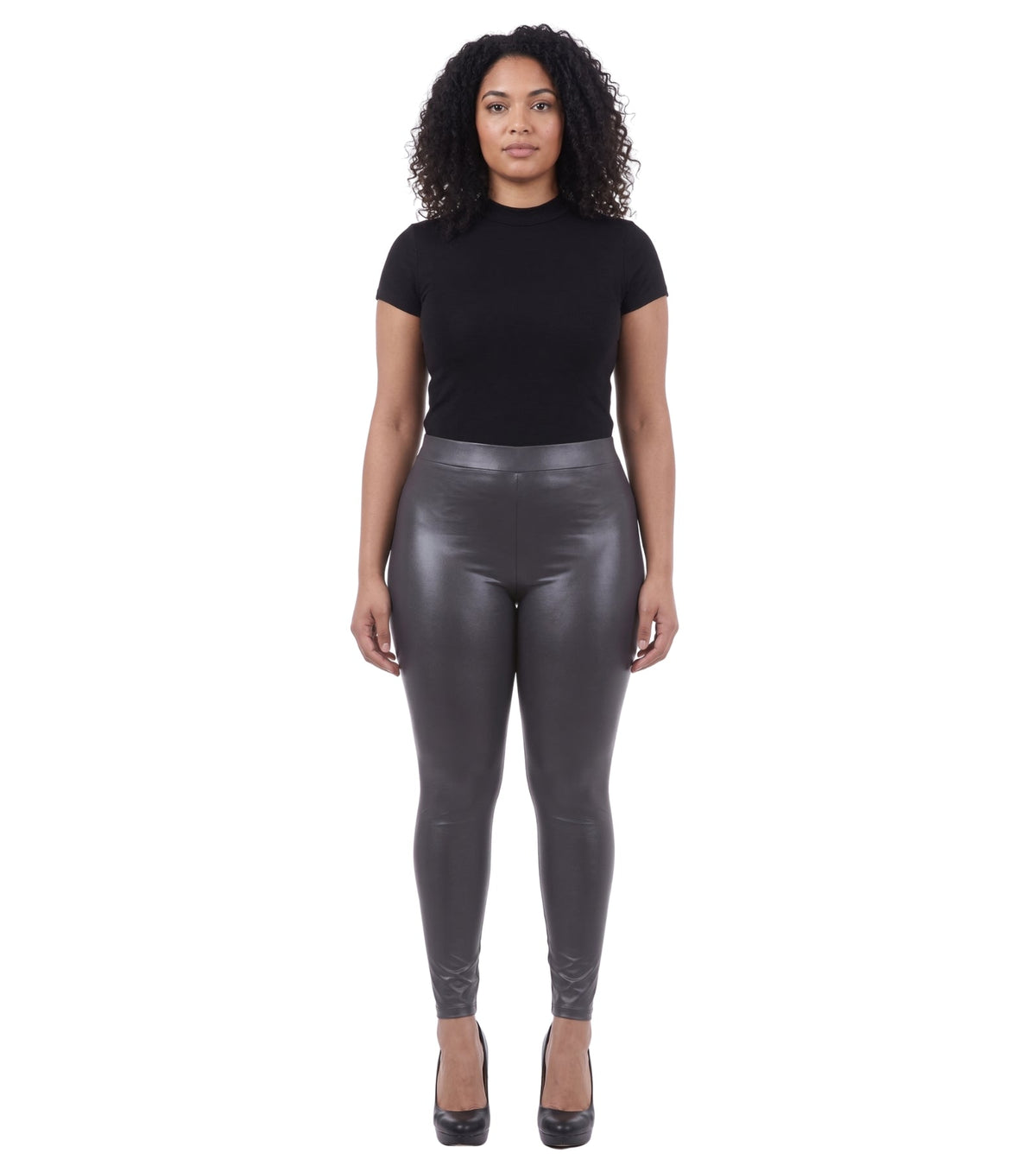 Sakkas Footless Ultra Slim Fit Matte Liquid Wet Look Leggings