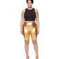 Sakkas Pantalones Cortos de Ciclismo Metálicos Brillantes Elásticos Unisex para Mujer - Hecho en EE. UU.
