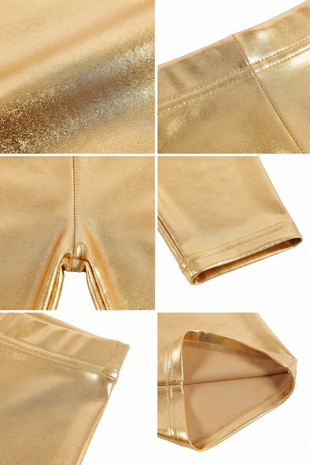 Sakkas Pantalones Cortos de Ciclismo Metálicos Brillantes Elásticos Unisex para Mujer - Hecho en EE. UU.