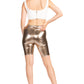 Sakkas Pantalones Cortos de Ciclismo Metálicos Brillantes Elásticos Unisex para Mujer - Hecho en EE. UU.