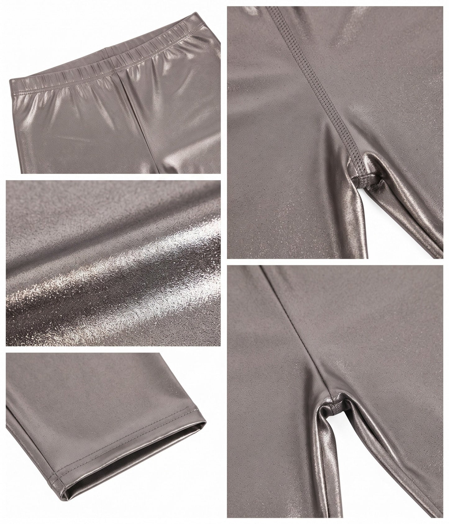 Sakkas Pantalones Cortos de Ciclismo Metálicos Brillantes Elásticos Unisex para Mujer - Hecho en EE. UU.