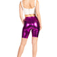 Sakkas Pantalones Cortos de Ciclismo Metálicos Brillantes Elásticos Unisex para Mujer - Hecho en EE. UU.