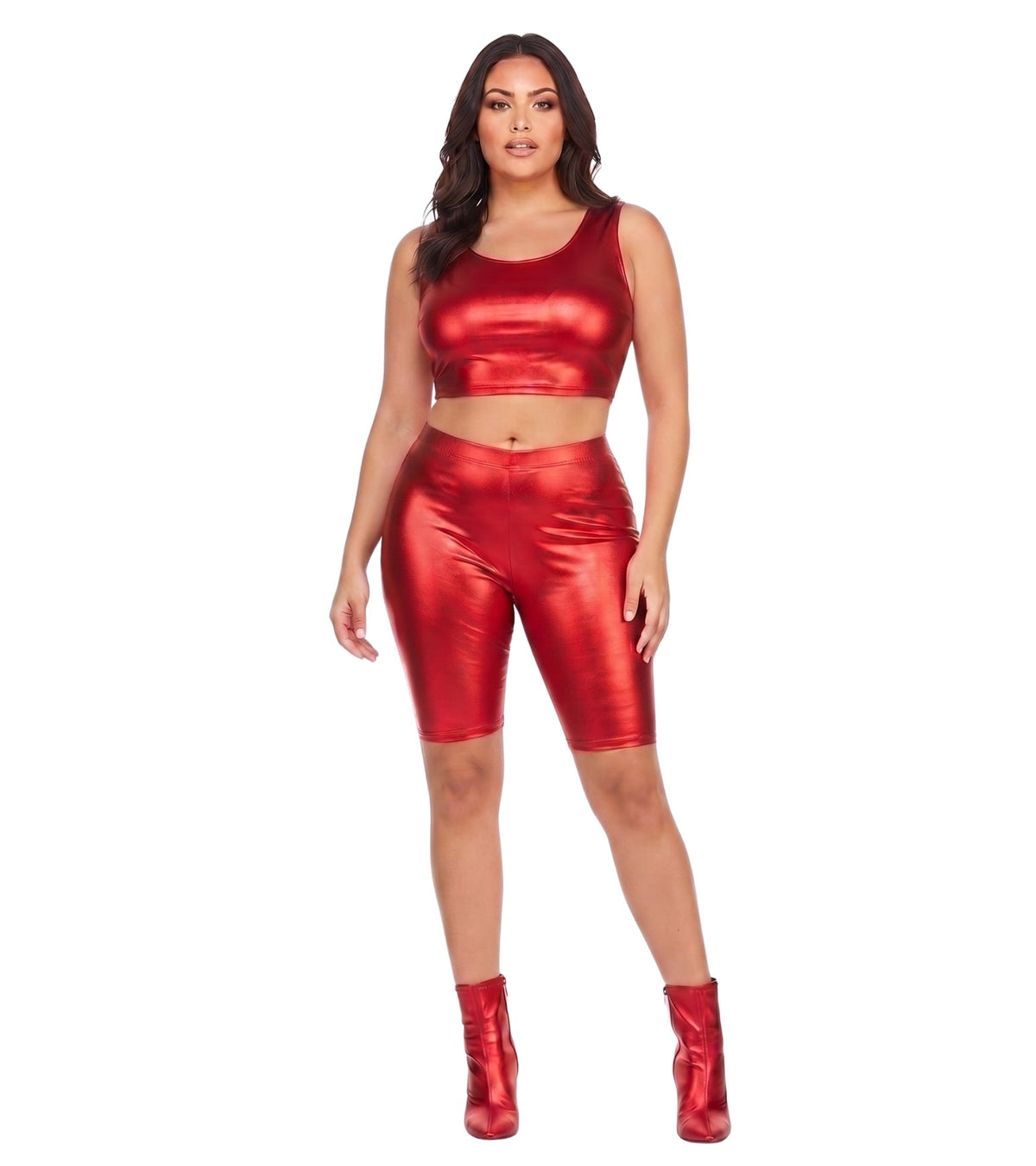 Sakkas Pantalones Cortos de Ciclismo Metálicos Brillantes Elásticos Unisex para Mujer - Hecho en EE. UU.