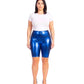 Sakkas Pantalones Cortos de Ciclismo Metálicos Brillantes Elásticos Unisex para Mujer - Hecho en EE. UU.