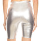 Sakkas Pantalones Cortos de Ciclismo Metálicos Brillantes Elásticos Unisex para Mujer - Hecho en EE. UU.